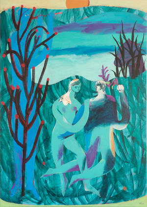 In the presence of the lake, 2023 (acrylic on canvas)