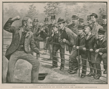 Socialism in London: A sketch in Hyde Park on Sunday afternoon (litho)