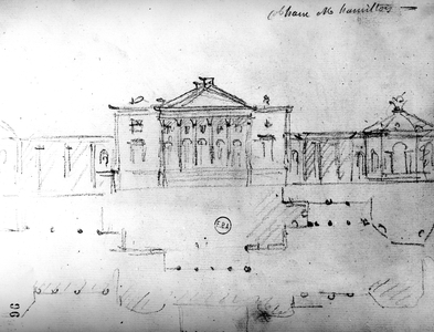 Architectural Sketch from 'Travels in England' , c.1766 (pencil on paper)