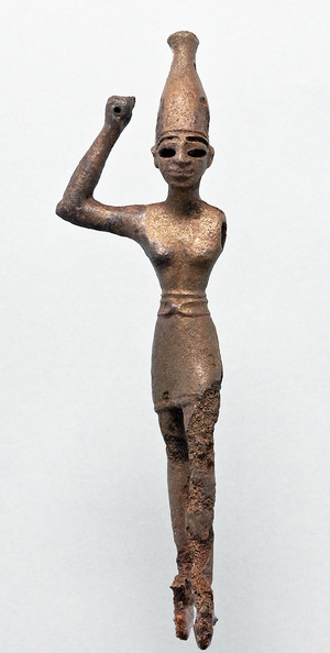 Figurine of the God Baal, Megiddo, 1300-1200 BC (bronze)