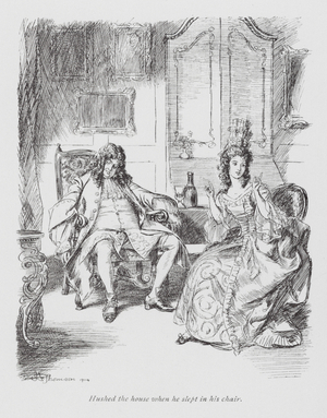 Illustration for The History of Henry Esmond by William Makepeace Thackeray (litho)