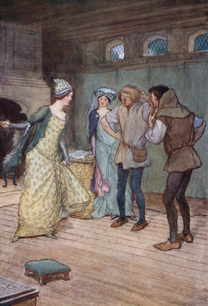 Illustration for The Merry Wives of Windsor (colour litho)