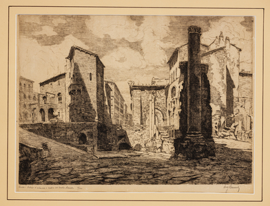 Octavia’s Porch and ruins of the Marcellus’ Theatre (etching)