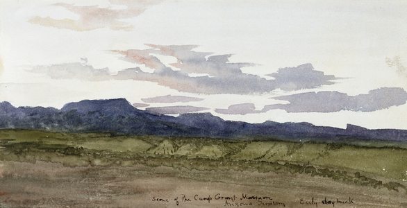 Scene of the Camp Grant Massacre, Arizona, 1869-1871 (watercolour on paper)