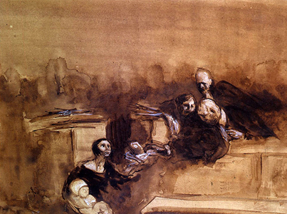 The Hopeless Lawsuit (pen & wash with white heightening on paper)