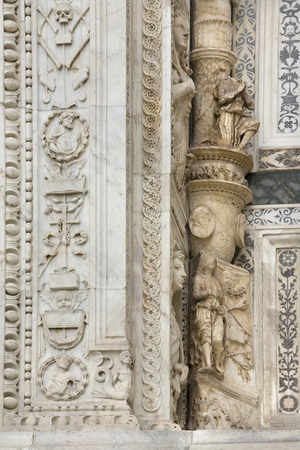 Angel, Detail of the exterior of Certosa di Pavia, Province of Pavia, Lombardy, Italy (photo)