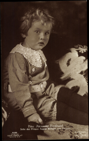 Ak son of August William of Prussia, Prince Alexander, Liersch 7599 (b/w photo)