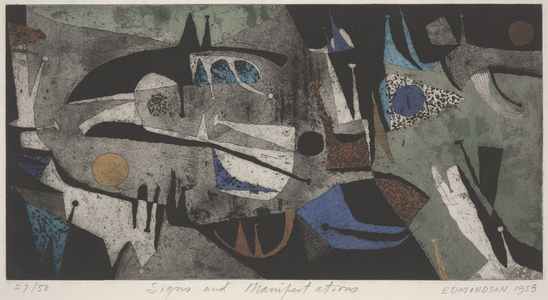 Signs and Manifestations, 1953 (colour aquatint)