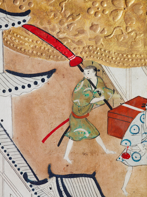 Osakazu Byobu - Japanese eight-panel folding screen (painting)