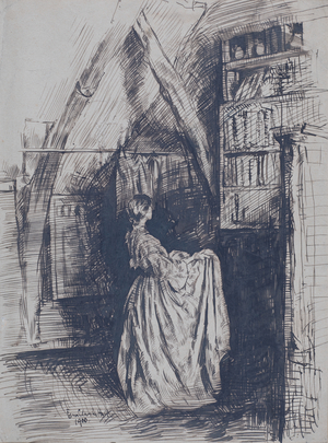 Study for "Wuthering Heights", 1900 (watercolour)