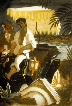 Illustration from 'L'immoraliste' by Andre Gide, 1948 (colour litho)