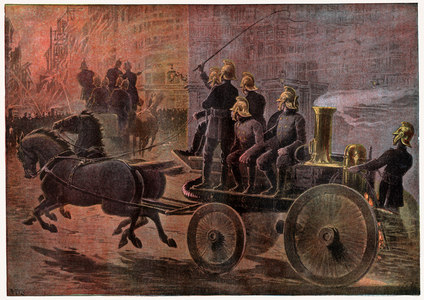 Fire in London, 1897 (engraving)