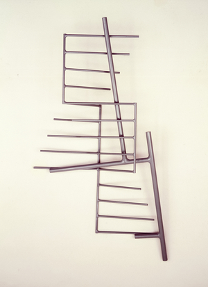 Vertical Excavation, 1983 (painted aluminium)
