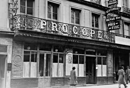 Cafe Procope in Paris, 1939 (b/w photo)