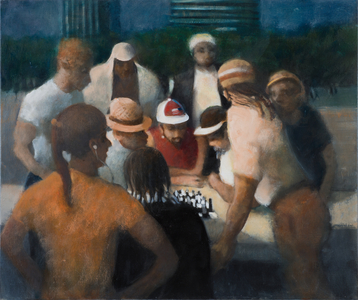 Washington Square Chess Players, 1998-2013 (oil on canvas)