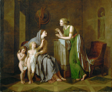 Cornelia, mother of the Gracchi (oil on canvas)