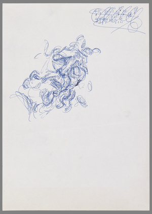 After a Hellenistic Sculpture: Head of the Laocoön (ballpoint pen on paper)