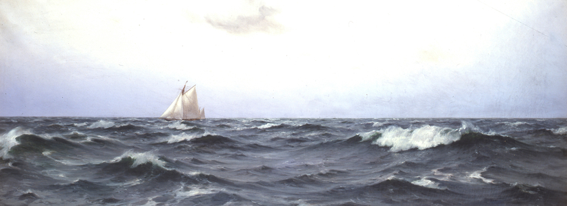 Valkyrie II crossing the Atlantic, c.1893 (oil on canvas)