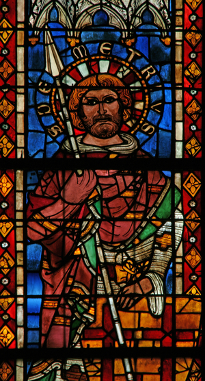 Window w203 depicting St Demetrius (stained glass)