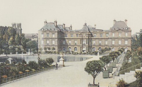 Paris, Palais du Luxembourg, Facade sur les jardins (colour photo)
