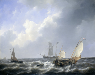 Seascape from the Zeeland Waters, 1825 (oil on canvas)