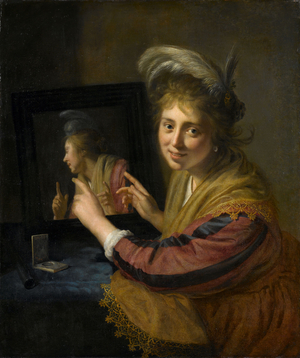 Girl at the Mirror, 1632 (oil on canvas)