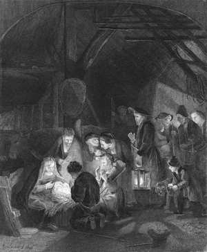 The adoration of the shepherds (engraving)