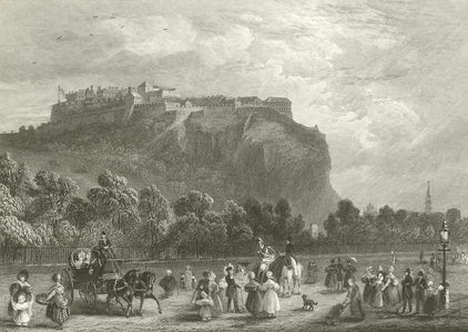 Edinburgh Castle from Princes Street (engraving)