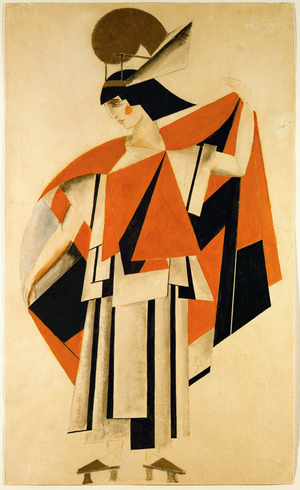 Arikeia. Costume design to Racine's Phaedra, 1922 (gouache, bronze on paper)