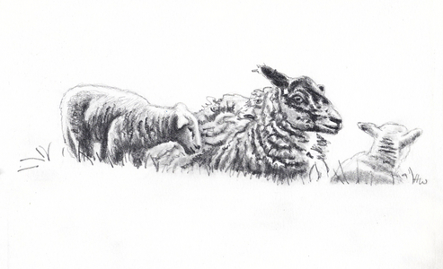 Contented Moment, 2022 (pencil drawing)