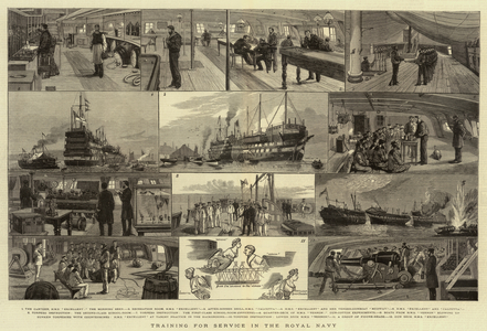 Training for Service in the Royal Navy (engraving)