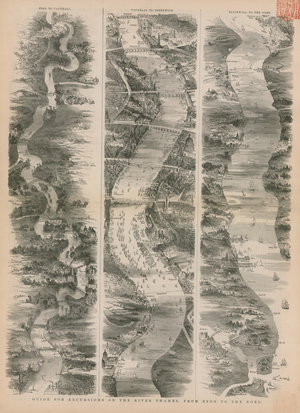 Guide for excursions on the River Thames (engraving)