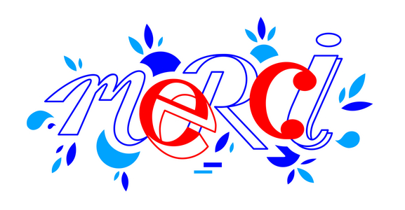 MERCI MIXED LETTERS DECORATIVE, 2025 (digital art)