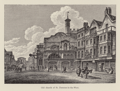Old Church of St Dunstan-in-the-West, 1800 (engraving)