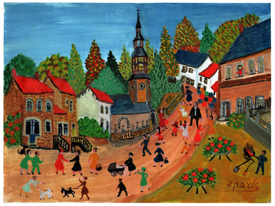 Celebration in a village, ca 1950