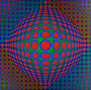 Vega 200, 1969 (acrylic on canvas)