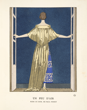 Un Peu d'Air, from a Collection of Fashion Plates, 1921 (pochoir print)