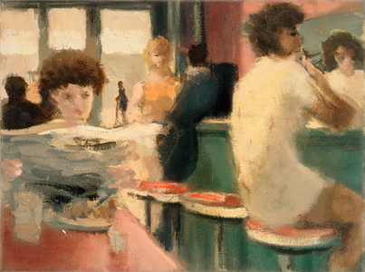 Matty s Diner I (study), 1998 (oil painting)