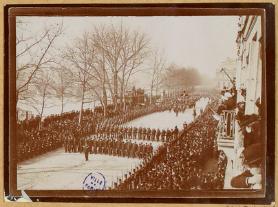 A platoon from the Ecole Polytechnique and a platoon from Saint-Cyr, 1899 (b/w photo)