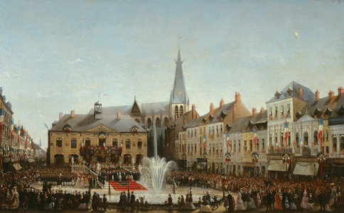 Ceremony of the inauguration of the water of the Lys in Tourcoing in 1863, 1864 (oil on canvas) 