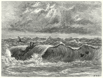 Surf-Bathing at Hilo (engraving)