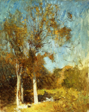 Autumn Trees,  (oil on canvas)