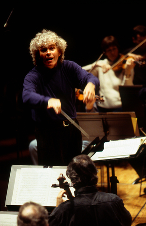 Simon Rattle - British conductor born in 1955 - Paris 1999
