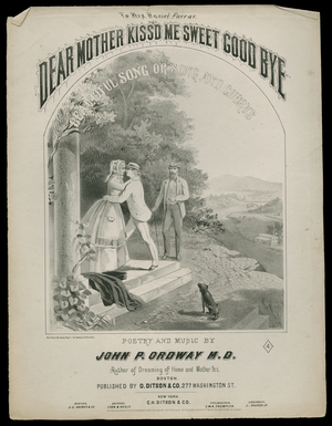 Dear Mother Kissd Me Sweet Good Bye, 1869 (print)