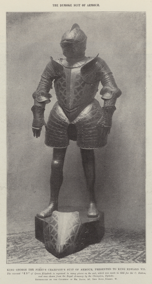 The Dymoke Suit of Armour (b/w photo)