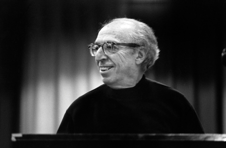 Aaron Copland in rehearsal