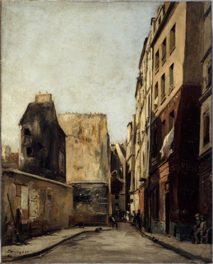 Rue Saint-Julien-le-Pauvre, in 1886, in 1886 (oil)