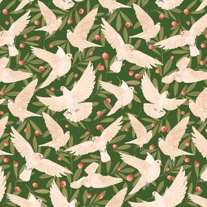 Doves pattern I, 2021 (graphite pencil & digital)