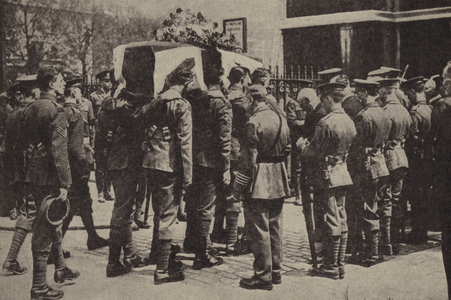 The final tribute to Edith Cavell (b/w photo)