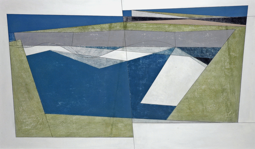 Cliff Boundary 1 (Benaderreen) 2007 69 x 118 cms acrylic on plywood